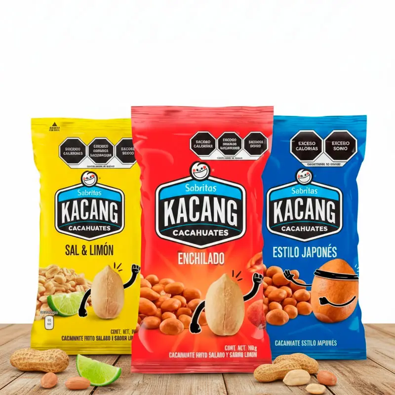 Cacahuates: Sal y limon, japoneses o enchilado (64gr)
