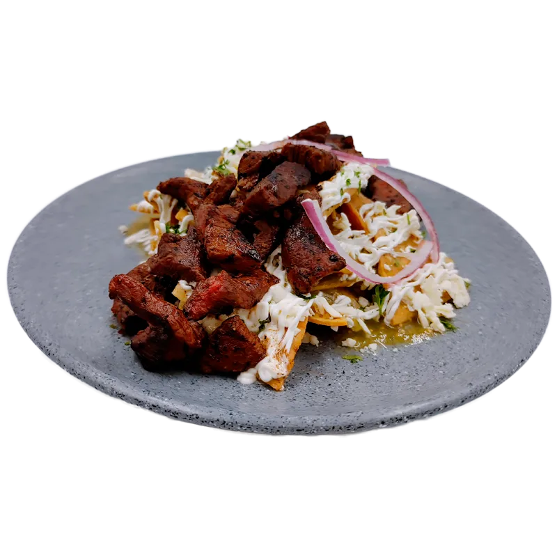 Chilaquiles con Sirloin